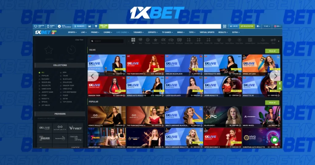 라이브 카지노 1xbet